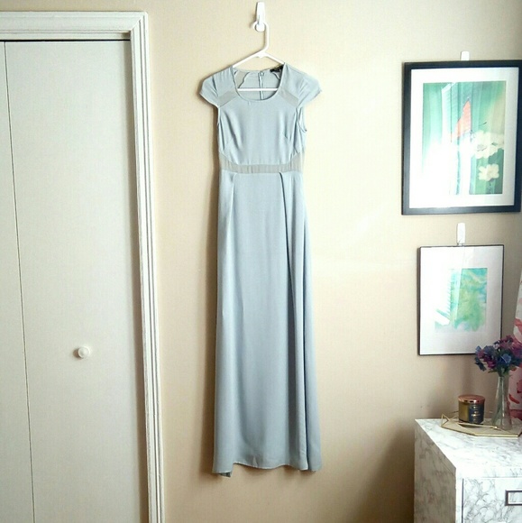 🔥ASOS Jarlo Danika Silver Cutout Maxi Dress🔥 - Picture 2 of 8